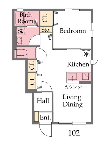 比企郡嵐山町大字菅谷のアパートの間取り