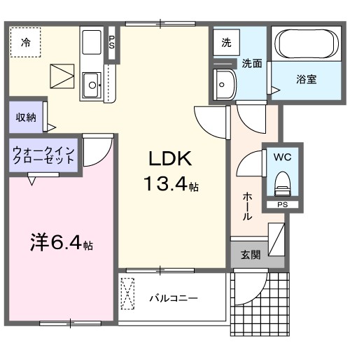 姫路市網干区垣内南町のアパートの間取り