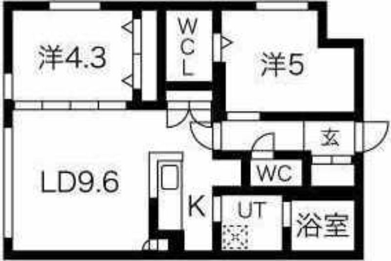 札幌市豊平区豊平七条のマンションの間取り