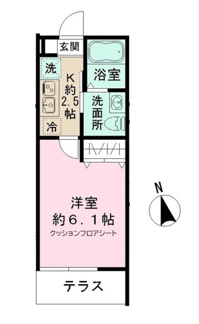 船橋市飯山満町のアパートの間取り