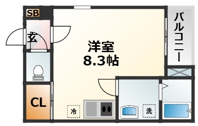 大阪市東淀川区相川のアパートの間取り