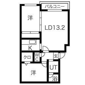 札幌市西区山の手一条のマンションの間取り