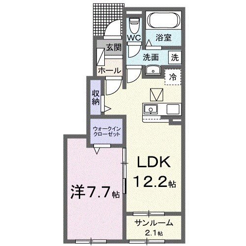 フラン瑞穂Ｂの間取り