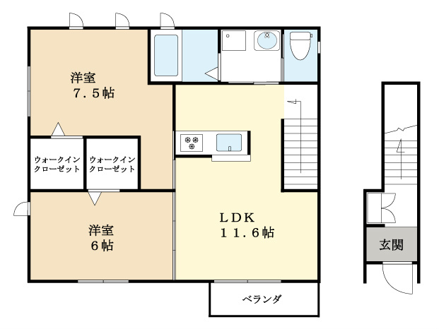 ホワイティの間取り