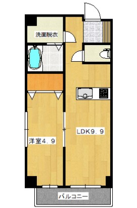 鹿児島市高麗町のマンションの間取り