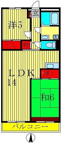 松戸市串崎南町のマンションの間取り