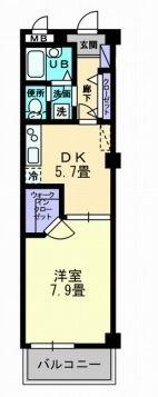 高松市三条町のマンションの間取り