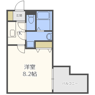 大阪市中央区本町のマンションの間取り