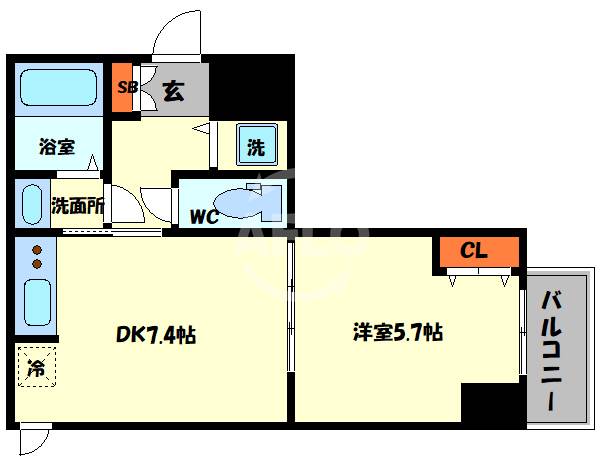 スプランディッド堀江の間取り