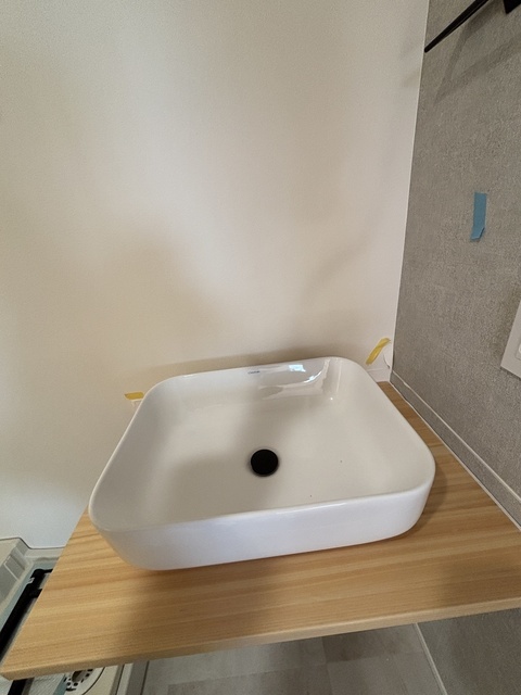 洗面設備　＊清掃前の写真です。