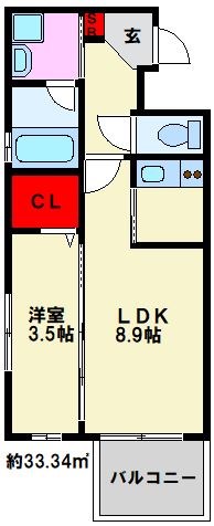 西鉄天神大牟田線 井尻駅 徒歩9分 5階建 築11年の間取り写真
