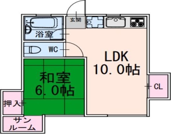 福岡マンションの間取り写真