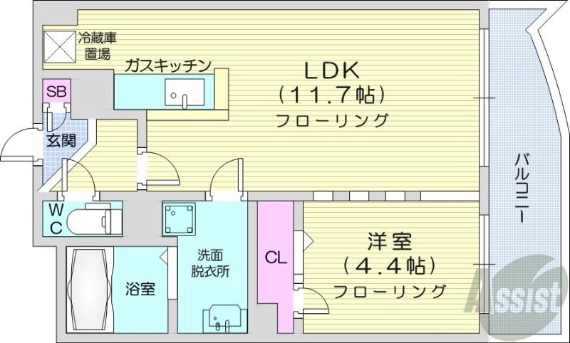 ビッグパレス中島公園の間取り写真