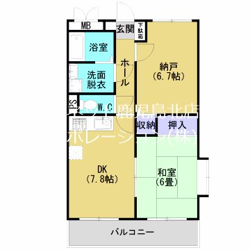 エクセルライフ宇都の間取り