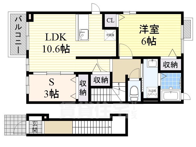 名古屋市港区惟信町のアパートの間取り