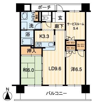 アルファステイツ倉敷駅前の間取り