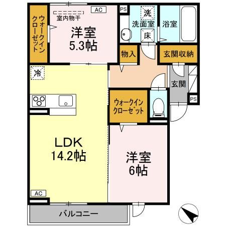 【D-residence・K沖野上の間取り】