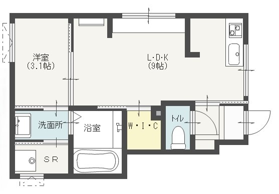 The Suite One residenceの間取り