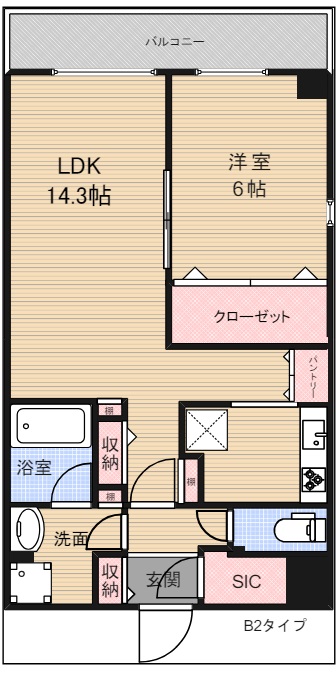 荒川区東日暮里のマンションの間取り