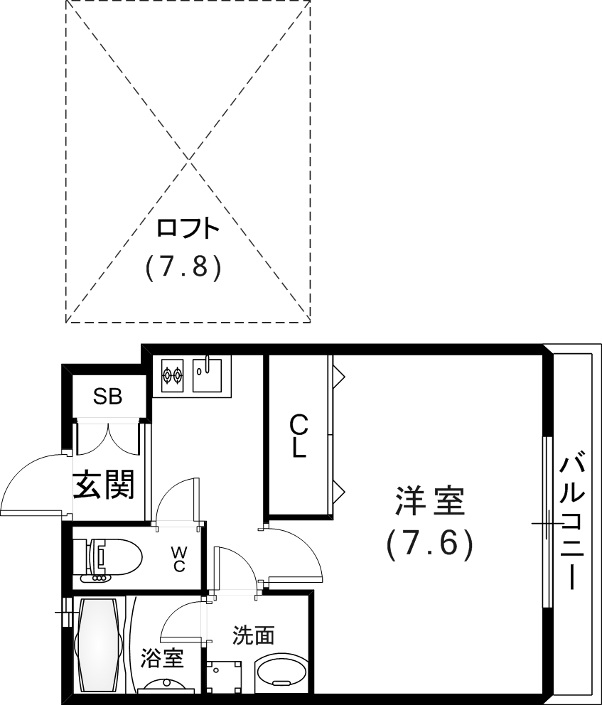 Viano神戸上筒井通EASTの間取り