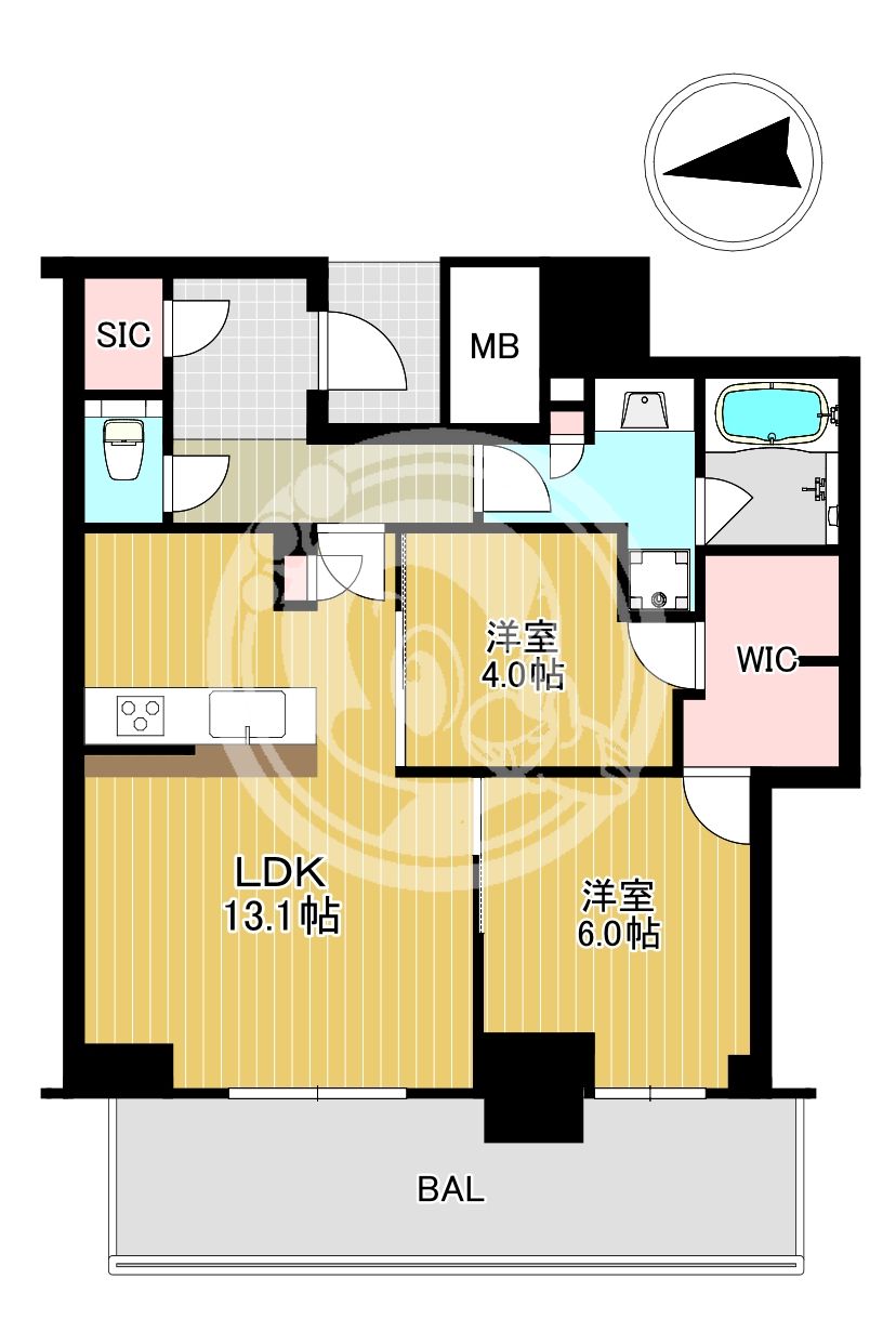 シエリアタワー大阪堀江の間取り写真