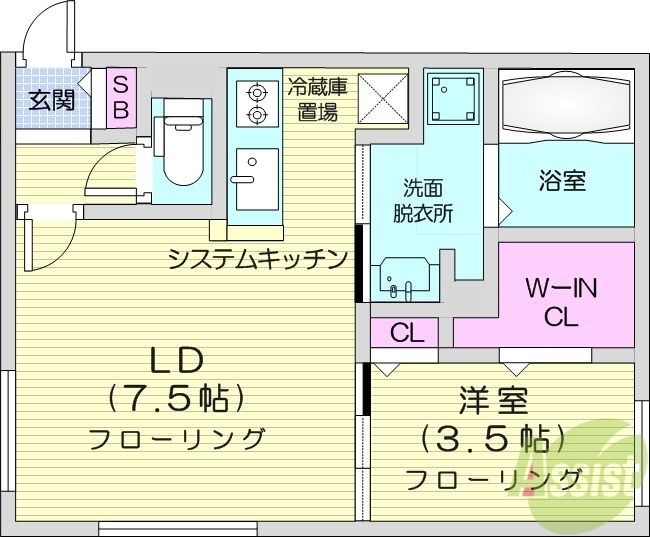 【ロイヤルガーデン北6条の間取り】