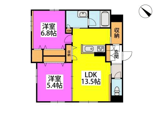 Ｓ－ｒｏｏｍ曰佐　西館の間取り