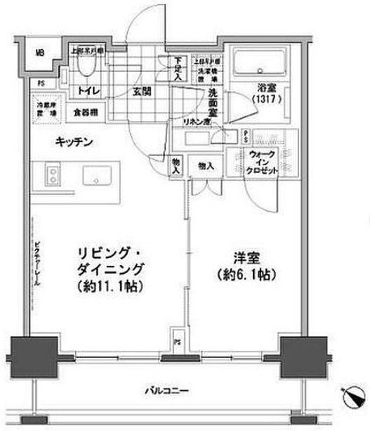 パークハビオ人形町の間取り