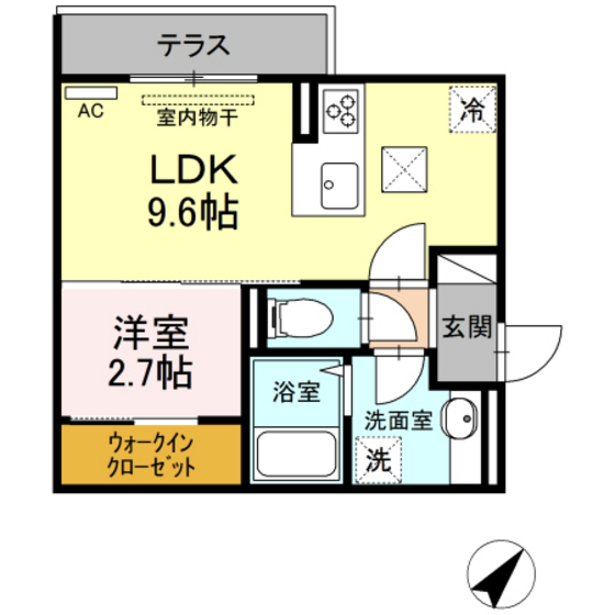 【広島市安佐南区上安のアパートの間取り】