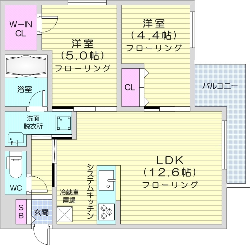 S-RESIDENCE北円山alesiaの間取り