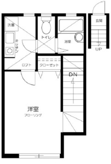 目黒区中根のアパートの間取り