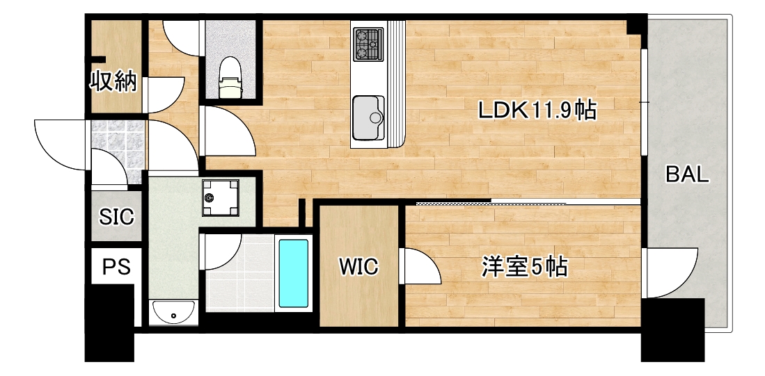 リッツ新大阪プレミアムの間取り