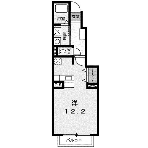 伊勢崎市境女塚のアパートの間取り