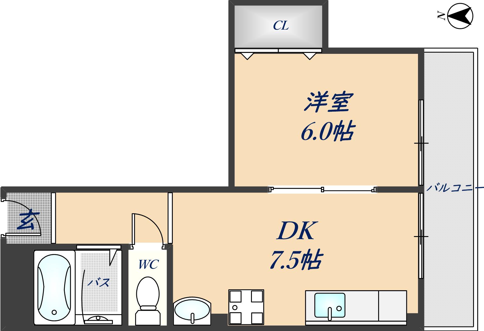 畑中マンションの間取り