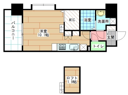 【北九州市小倉南区北方のマンションの間取り】