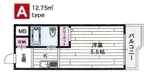 神戸市東灘区御影本町のマンションの間取り