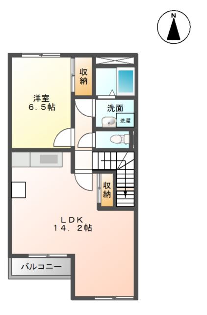 小田原市前川のアパートの間取り