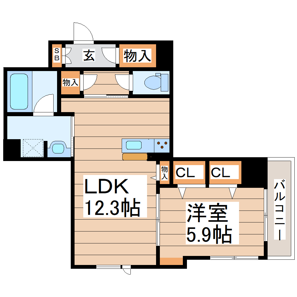 レィディアンス本町の間取り