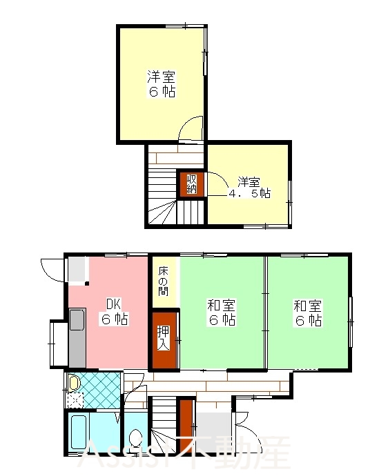 【川宮戸建の間取り】