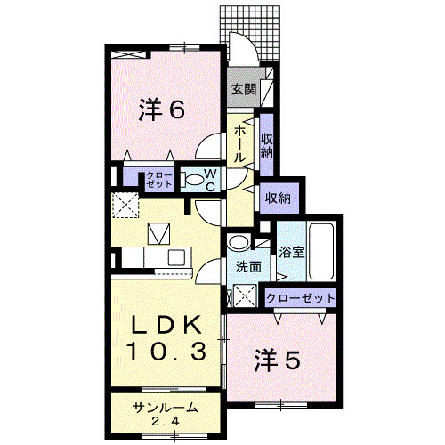 コンフォート　メゾンII　Ｂ棟の間取り