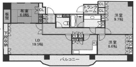 インターフェルティ真田山　☆最上階☆　浴室入替！の間取り