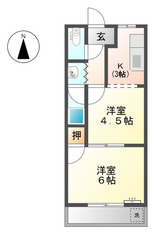 クリスタルハイツIの間取り