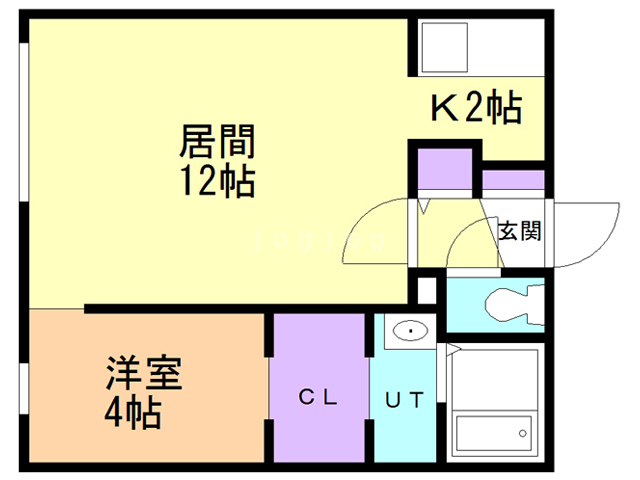 札幌市西区琴似二条のマンションの間取り