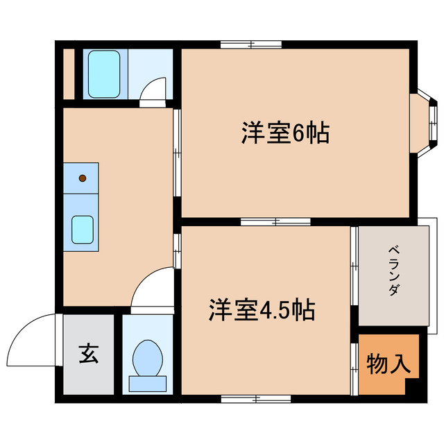 大阪市西淀川区出来島のマンションの間取り