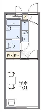 越谷市新越谷のアパートの間取り