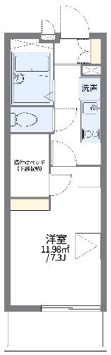 レオパレス隼IIIの間取り