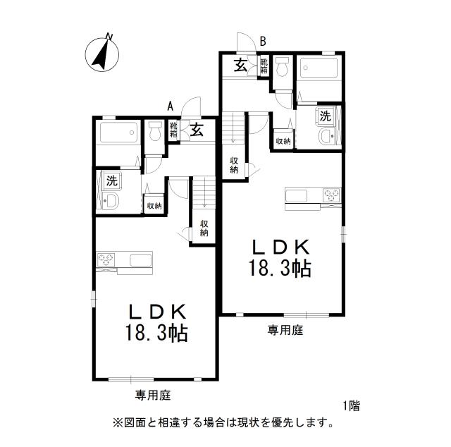 【メゾネットＷＡＫＥの間取り】