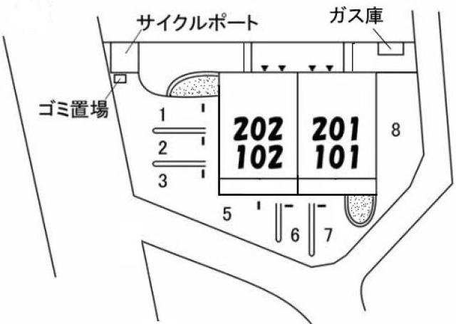 【シャーメゾン浦川の駐車場】