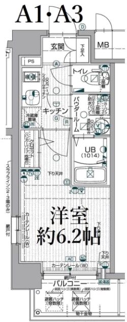 エスリード神戸兵庫駅アクアヴィラの間取り