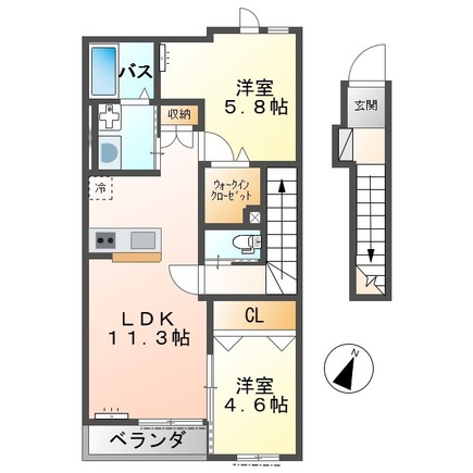 仮）取手市戸頭新築アパートの間取り